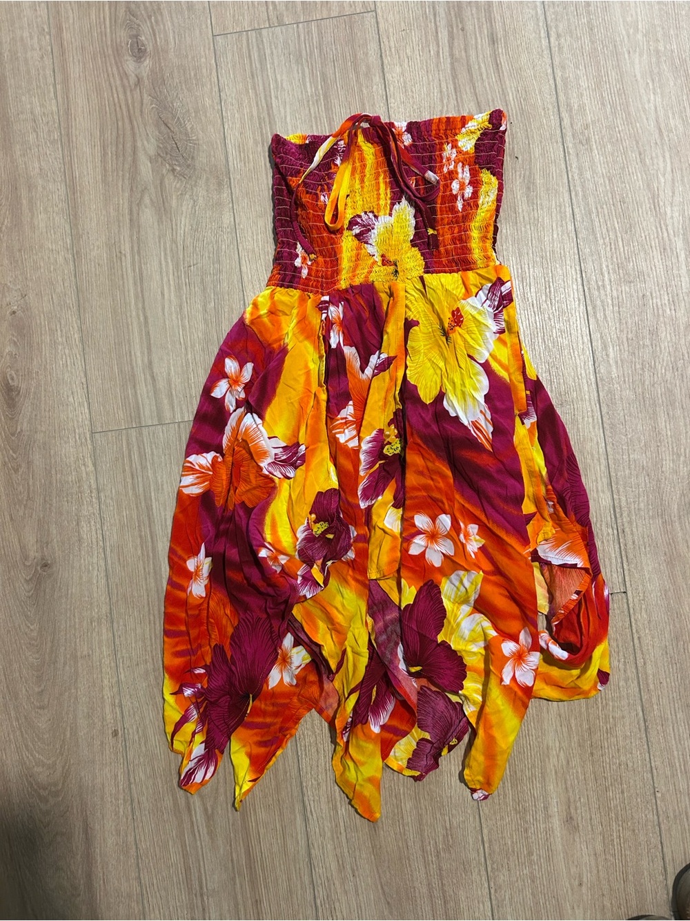 Vintage girls Hawaiian halter dress